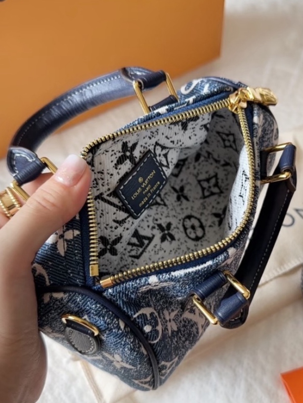 Rare Auth Louis Vuitton Denim Nano Speedy - Picture 5 of 5